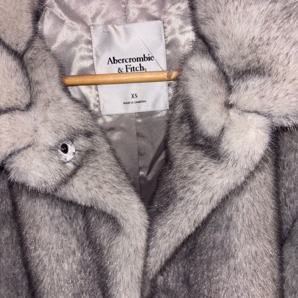 Abercrombie & Fitch Silver Teddy Jacket